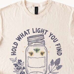 Botanical Line Art Boho Tee with Wildflower Jar